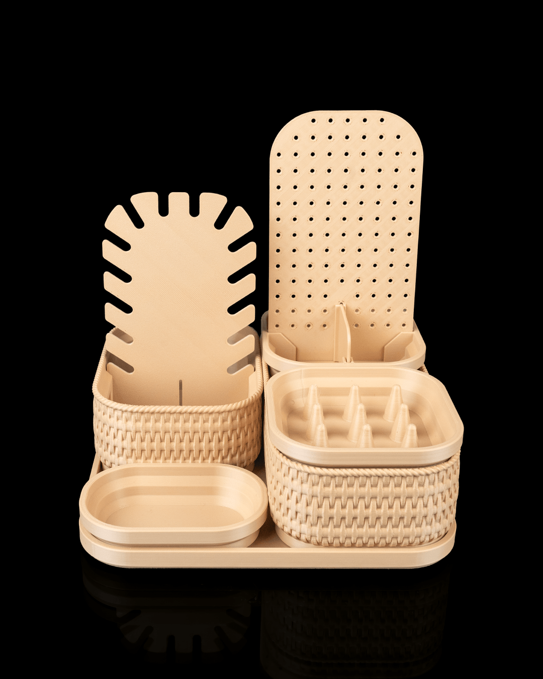 Rattan Glow - Jewelry & Makeup Organizer