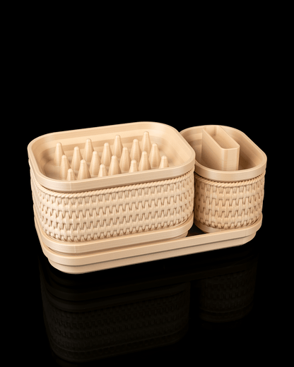 Rattan Glow - Jewelry & Makeup Organizer