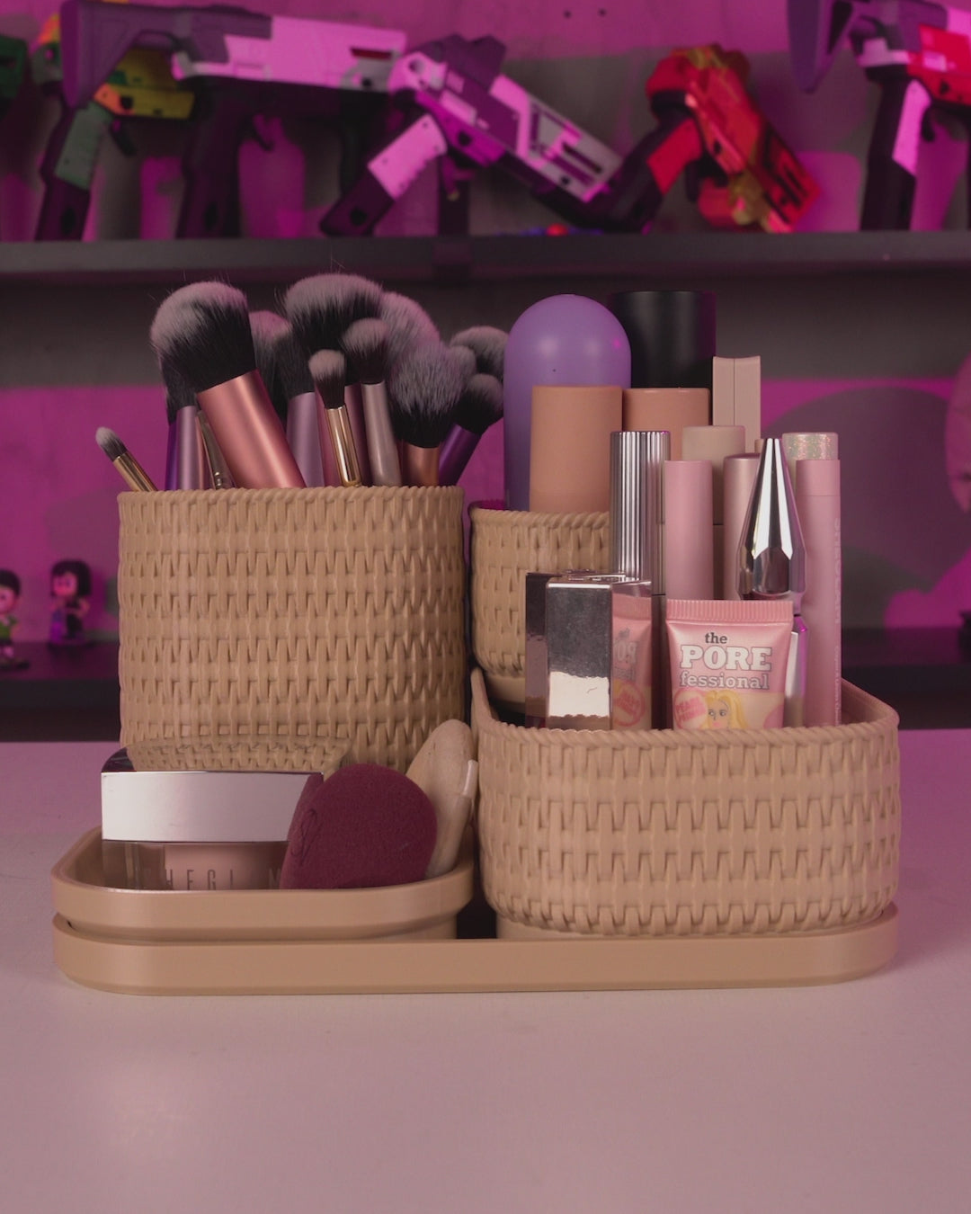 Rattan Glow - Jewelry & Makeup Organizer